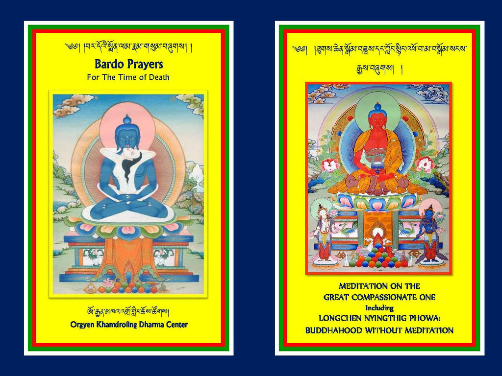Set of Texts:  Bardo Prayers & Meditation on the Great Compassionate One Including Longchen Nyingthig Phowa: Buddhahood Without Meditation
